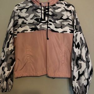 pink camo raincoat <3